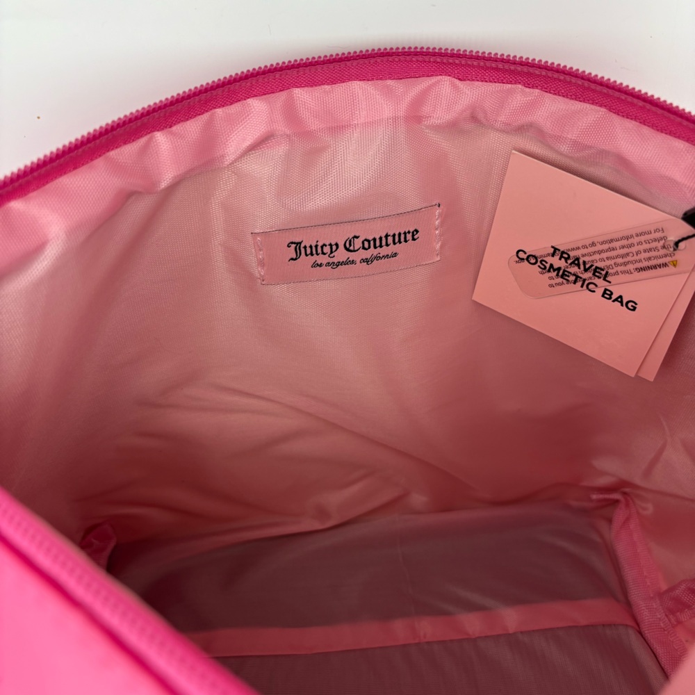Juicy Couture Pink Travel Cosmetic Bag NWT - Picture 4 of 5